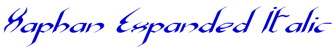 Xaphan Expanded Italic लिपि